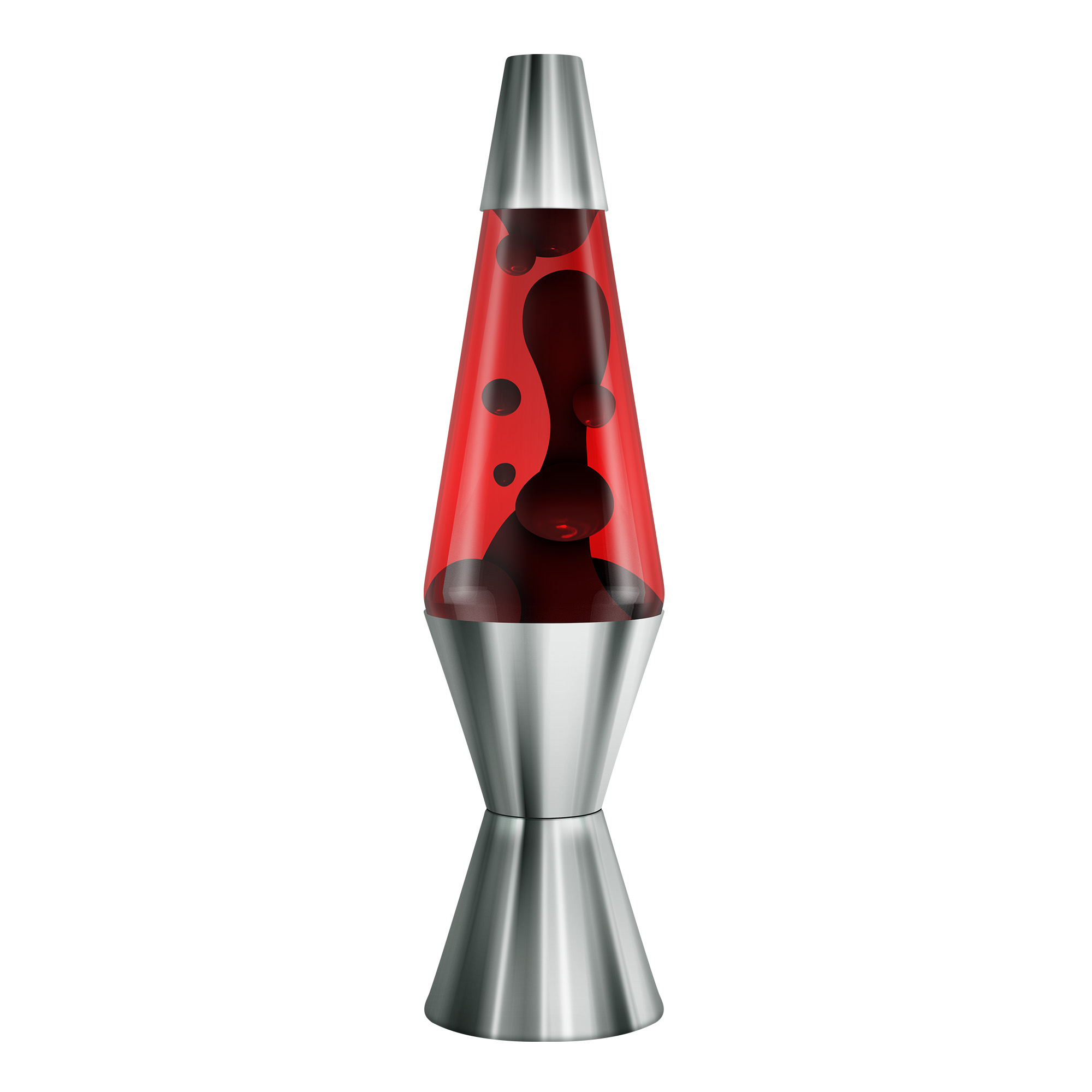 14.5" Lava Lamp Chrome Plated Crimson