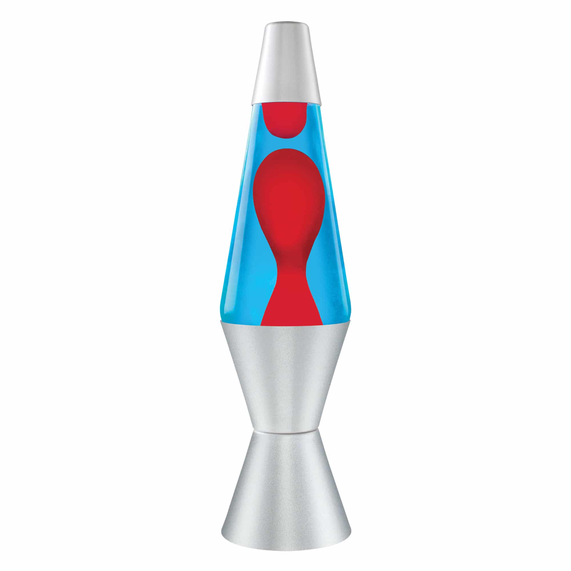 14.5" Lava Lamp – Red/Blue/Silver